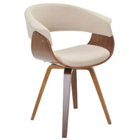 Cadeira Giratoria Decorativa para Escritorio Home Office Ohana Linho Bege G56 - Gran Belo