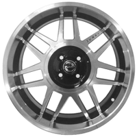 Jogo com 4 rodas Zunky ZK-700 Gol GT aro 15 4x100 tala 6 diamante preto ET35
