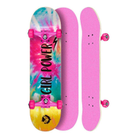 Skate Montado Profissional Cisco Feminino Tie Dye - Truck/Roda/Lixa Rosa 8