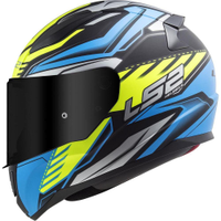 Capacete Ls2 FF353 Gale Azul Amarelo Preto Fosco - 60