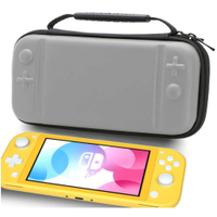 Case Nintendo Switch Lite Bolsa Estojo Premium Alça Mão - Cor: Cinza