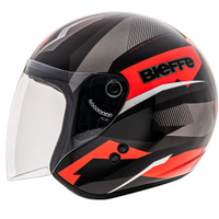 Capacete Aberto Bieffe Allegro Vtr Preto Oculos Interno - 60