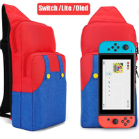 Bolsa Sling Nintendo Switch Oled Lite Vermelha e Azul Mario