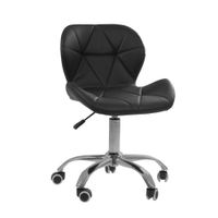 Cadeira Office Eiffel Slim Ajustável Base Giratória - Preta - Preto