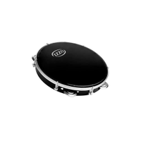 Pandeiro 10 ABS Pele Preta Platinela Flandres Izzo Preto