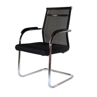 Cadeira Interlocutor Mesh Fixa Preta W-122 - Preto