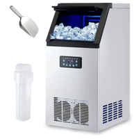 Máquina Gelo Industrial 40kg Cubo Inox Filtro Pá Thermotec - 110V