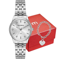 Kit Relógio Mondaine Feminino com Pulseira 32610L0MKNE2K4