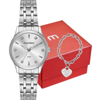 Kit Relógio Mondaine Feminino com Pulseira 32610L0MKNE2K3