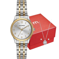 Kit Relógio Mondaine Feminino com Colar e Brincos 32608LPMKBE3K4