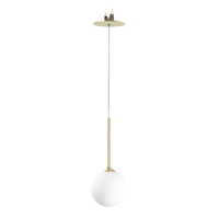 Pendente Para Gesso Dourado Fosco Globo Vidro Jabuticaba Blown