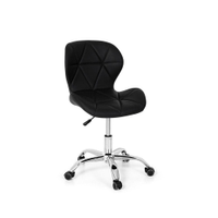 Cadeira Office Eiffel Slim Base Giratória - Preta - Preto