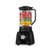 Liquidificador Mondial L-98-B Pratic Turbo com 2 Velocidades e Função Pulsar 550W - Preto - 220V