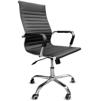 Cadeira de Escritório Esteirinha Base Cromada com Rodinha Fortt Oslo Preta - CEF03-P - Preto