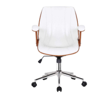 Cadeira Escritório Giratória Kopenhagen Diretor Fratini Branco/Marrom - Branco