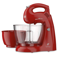 Batedeira Britânia Perola 550 Cristal Duo Turbo - 4 Velocidades, 2 Tigelas, 500W, Vermelho