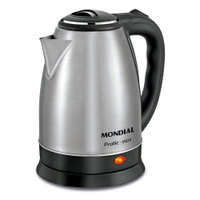 Chaleira eletrica mondial pratic 2 litros ce-06 - 9520-02 Inox/Preto - 110V