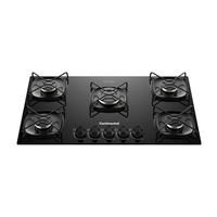 Cooktop 5 Bocas a Gás Continental Mesa de Vidro Preto com Acendimento Automático (KC5GR) - Bivolt