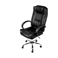 Cadeira de Escritório Giratória OR Design Presidente New Oslo com Regulagem de Altura, Apoio para os Braços e Sistema Relax - Preto