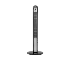Ventilador de Torre 90cm Spirit Slim 40W de Potência com 3 Velocidades, Função Bom Sono e Vento Natural Preto/Prata - 110V