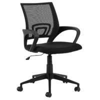 Cadeira de Escritório Secretária Base Preta com Rodinha Fortt Porto Preta - CSF01-P - Preto