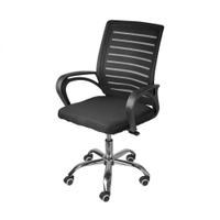 Cadeira de Escritório com Rodízios Office Viena 3324 OR Design Preta - Preto