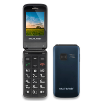 Celular Multilaser Flip Vita P9020 Tela de 2,4, Dual Chip, MP3, Câmera VGA, Bluetooth - Azul