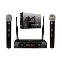 Microfone Dylan S/ Fio Uhf Duplo Display Digital Udx-02