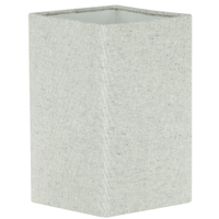 Cúpula Quadrada de Abajur Tecido Rustico Escuro 12x20cm