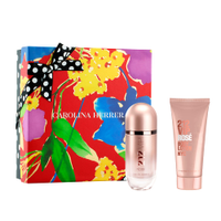 Kit perfume feminino carolina herrera 212 vip rosé edp 80ml creme corporal 100ml