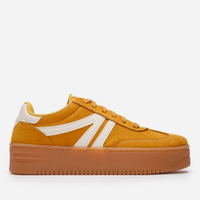 Tênis plataforma casual com recortes ace amarelo