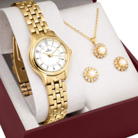 Kit Relógio Champion Feminino com Colar e Brincos CH26720W