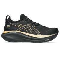 Tênis ASICS GEL-Nimbus 27 Golden Run - Feminino - Preto/Dourado