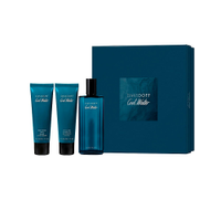 Kit perfume masculino davidoff cool water fragrance coffrets 125ml balm 75ml shower 75ml