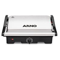 Grill Elétrico Hambúrguer Carne Legumes Arno Dual 1100W 110V - 220V