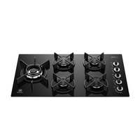 Cooktop 5 Bocas a Gás Electrolux Mesa Vidro Expert ChamaPrecisa e Grade Ferro Fundido (KE5GW) - Bivolt