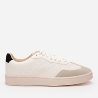 Tênis casual feminino com recortes branco
