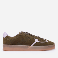 Tênis casual feminino com recortes verde