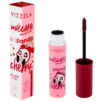 Máscara para cílios vizzela no panda cherry 5g bordô vinho