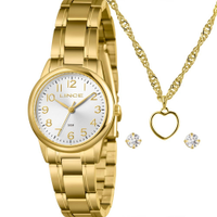 Kit Relógio Lince Feminino com Colar e Brincos LRGM033L30KBQJS2KX