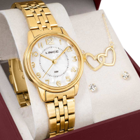 Kit Relógio Lince Feminino com Colar e Brincos LRGM027L32KBQGB2KX