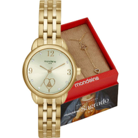Kit Relógio Mondaine Feminino com colar Nossa Senhora 99749LPMKDE1K1