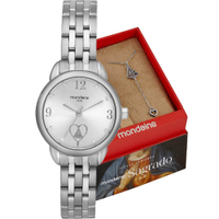 Kit Relógio Mondaine Feminino com colar Nossa Senhora 99749L0MKNE2K1