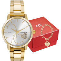 Kit Relógio Mondaine Feminino com pulseira 99727LPMKDE1K1