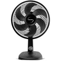 Ventilador de Mesa 30 cm Mallory Turbo Compact - Preto/Grafite - 110v