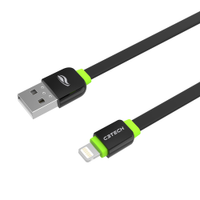 Cabo USB C3Tech CB-110BK Lightning 2A 1 metro Preto