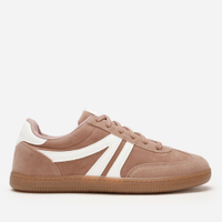 Tênis casual com recortes bicolor rosa