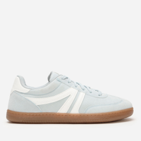 Tênis casual com recortes bicolor azul