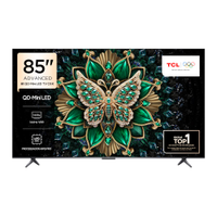 Smart TV 85 4K TCL 85C6K QD-Mini LED Matte 144Hz Google TV Dolby Vision Atmos