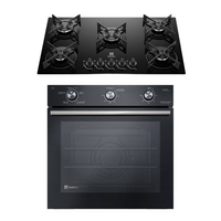 KIt Cooktop 5 Bocas a Gás Efficient (KE5GR) + Forno de Embutir Elétrico 80L Efficient (OE8EL) Electrolux - 220V